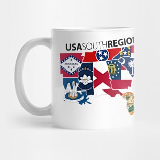 american flag USA South Region Mug